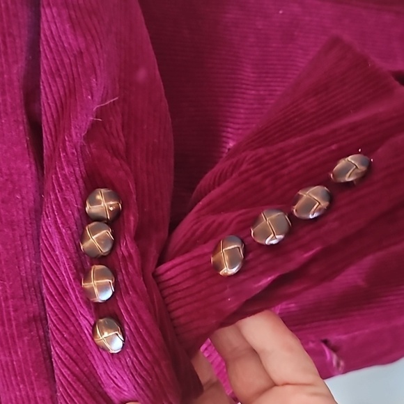 The Men's Store Vintage Cranberry Corduroy Blazer - Picture 5 of 11